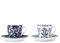 KARACA Aster Lot de 4 tasses à café turc en porcelaine pour 2 personnes 100 ml