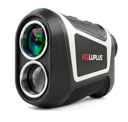 VEELUPLUS Telemetro da golf Pro, telemetro laser con interruttore inclinato, vibrazione di bloccaggio del palo della bandiera, ingrandimento 6X Pro, ricaricabile, telemetro da golf a strisce