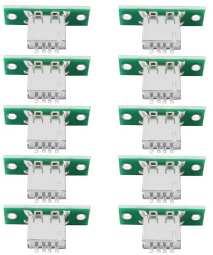 YINETTECH Lot de 10 connecteurs USB 2.0 de type A femelle à montage sur panneau réversible, type à souder 480 Mbps pour appareils mobiles, ordinateurs portables, tablettes, périphériques