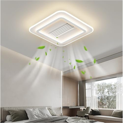 SAXAYWWD Bladeless Fan Light Telecommand Invisible Mute for Bedroom Living Room(Color:B)