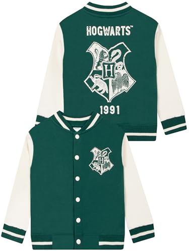 Harry Potter Boys Bomber Jacket, Hogwarts Boys Jacket, Baseball Jackets For Kids, Green 11-12 Years