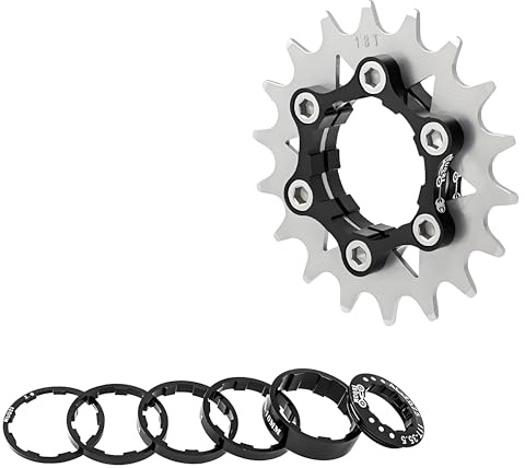 HillMiles MTB Single Speed Bike Freilauf, 12/13/14/15/16/17/18/19/20/21/22T Single Speed Kassette, Fahrrad Freilauf Single Speed Umbausatz mit Abstandshalter