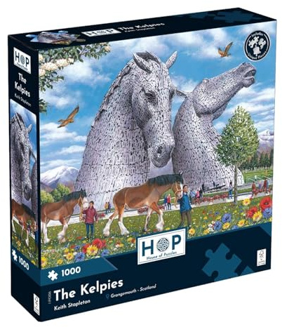 The House of Puzzles The Kelpies, 1000 Piece Jigsaw, FSC Certified