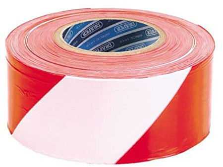 Draper Hardware 66041 72 mm x 500 m Barrier Tape (Red and White)