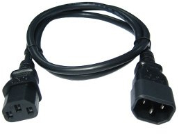 Cable-Core IEC Kettle Lead Power Cord Extension Cable 2 meters