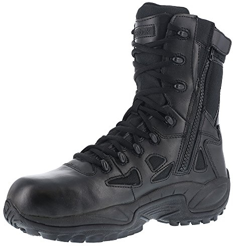 Reebok Herren Rapid Response Rb Sicherheitsschuh mit seitlichem Reißverschluss, 20,3 cm Industrie-und Baustiefel, Schwarz, 38 EU