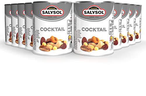 SALYSOL Frutos secos mezcla - Aperitivos salados envasados al vacío - Mix frutos secos que contiene cacahuetes con miel, maíz frito, anacardos, almendras, boliche bbq, avellanas y cacahuetes (500)