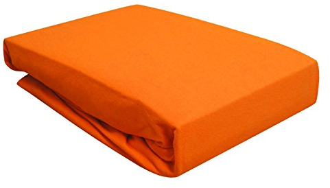 Spannbettlaken für Wasserbett/Boxspring/Übergrößen 180-200x200-220 cm Orange (orange)