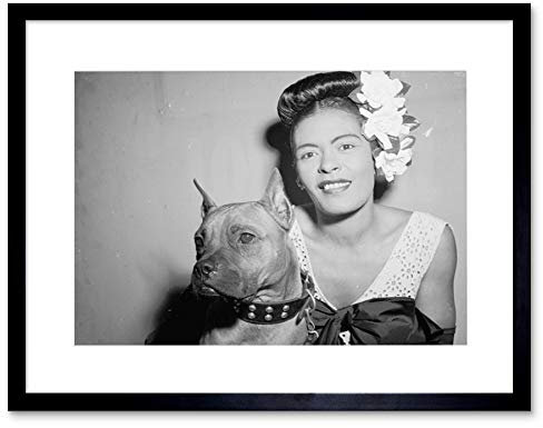 Wee Blue Coo OLD PORTRAIT MUSIC SINGER BLUES BILLIE HOLIDAY USA FRAMED ART PRINT B12X3782
