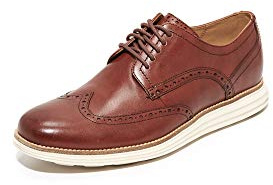 Cole Haan Men's Original Grand Shortwing Oxford Shoe, woodbury leather/ivory, 10.5 W US