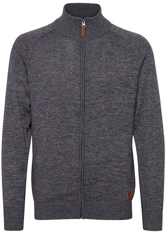 Blend BHDaniri Herren Strickjacke Cardigan Feinstrick mit Stehkragen Reißverschluss Rippbündchen Baumwollmischung Regular fit, Größe:XL, Farbe:Ensign Blue (70260)