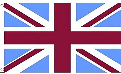 AZ FLAG - Flagge Vereinigte Königreich Burgunder Und Blau - 150x90 cm - Union Jack Fahne 100% Polyester mit Messing-Ösen - 110g