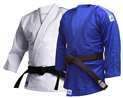 adidas Uniform-500g Martial Arts Student Gi Training Judo Uniforme-500 g para Estudiante de Artes Marciales, Azul, 150