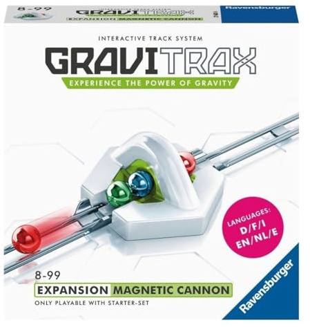 Ravensburger GraviTrax Magnetic Cannon - Add On Extension Accessory Marble Run and Construction Toy For Kids Age 8 Years Up - STEM