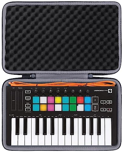 Hartschale Travel Case für Novation LAUNCHKEY Mini MK2 25 USB Tastatur Controller von co2crea