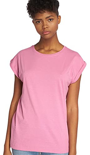 Urban Classics Femme Ladies Extended Shoulder Tee T Shirt, Coolpink, S EU
