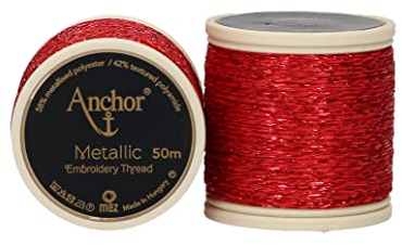 Anchor Metallic 4316000-00318 rot Effektstickgarn