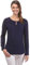 Vincenzo Boretti Blusa, Taglio Giusto, Scollo a Barca Blu Scuro L