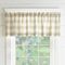 Elrene Home Fashions - Mantovana da cucina con finestra a quadri, 152,4 x 38,1 cm, colore: marrone chiaro/bianco