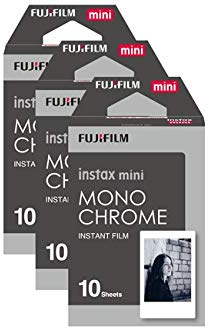 Fujifilm Instax Mini - Pellicola istantanea monocromatica, 30 pezzi