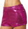 dressforfun 900996 Damen Pailletten Glitzer Shorts, sexy Kurze Hose Shorts, pink (S | Nr. 303916)