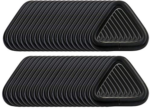 BIKICOCO 2 cm Dreieck Metallring Schnalle Schleife Triangel Ring Dreieck-Schnalle, runde Kanten, Gurtbandverschluss, Handtaschenverschluss, Handtaschengurt, Schwarz - 40 Stück