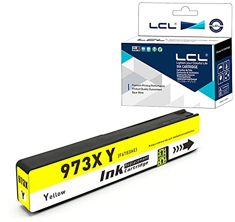 LCL Kompatibel Tintenpatrone 973 973X F6T83AE High Yield 7000 Seiten (1Gelb) Ersatz für HP PageWide Pro 452dn 452dw 452dwt 477dn 477dw 477dwt MFP 552dw 577dw 577z Managed MFP