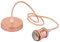 iTrend Vintage Ceiling Pendant E27 Lamp Holder Braided Light Fitting - Rose Copper