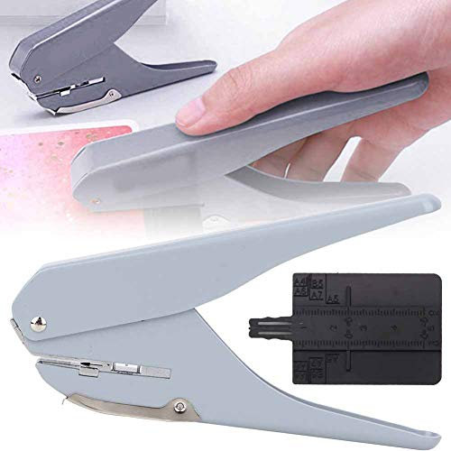 Perforateur de trou de champignon, Machine à poinçonner les pages à feuilles mobiles, fournitures scolaires de bureau perforateur, bureau scolaire pour papier A4(gray)