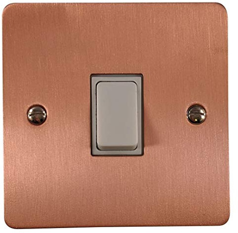 G&H FRG1W Flat Plate Rose Gold 1 Gang 1 or 2 Way Rocker Light Switch