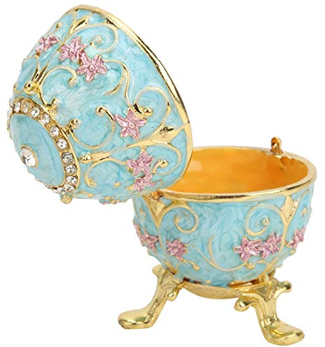 Eier Ei, Einzigartige Handgemalte Emaillierte Schmuckschatulle, Ei Schmuck Organizer, Emaillierter Ei-Schmuck-Organizer Für Halskette Armband Schmuckstück Home