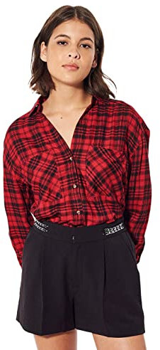 Kaporal - Chemise à Carreaux Rouge Femme - Ness - XS - Rouge