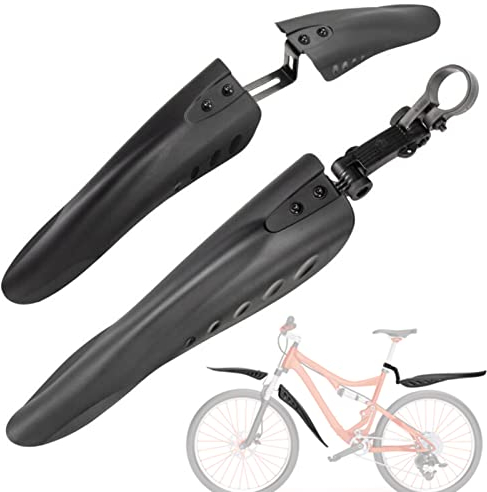 Ctrunit Fahrrad Kotflügel Set, Fahrrad Kotflügel Set mit 8M DIY Reflective Tape,vorne und hinten Kotflügel Einstellbare Fahrrad Kotflügel für 24,26,27,28 MTB Mountain Road Radfahren