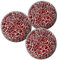 Kepfire Runden Glas Solide Kugeln 3 Stück /8cm Mosaikkugeln Spiegelglaskugel Knistern Bälle Vasen Weihnachten Gruppe Dekorativ - Rot