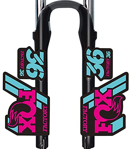 BINGYUAN Fahrradgabel Aufkleber F-o-x 36 Vordere Gabel Aufkleber Fahrrad Mountainbike Vordere Gabel Aufkleber Mit Demselben Fahrrad Vorderkabel Aufkleber (Color : Rose red Lake Blue)