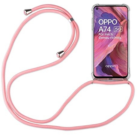 betterfon Hülle Kompatibel mit Oppo A54 5G / A74 5G | Handykette Smartphone Halskette Hülle mit Band | Handyhülle mit Kordel zum Umhängen Kompatibel für A54 5G / A74 5G | Rosa