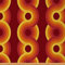 Geometrischer Stoff Meterware Runder Retro Polsterstoff Dekorativer Ombré Stoff Jahrgang Wellen Drinnen Draußen Stoff DIY Kunst Wasserdichter Stoff Polster und Wohnakzente Rot 276 x 150 (HxB)