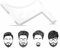 Pettine per Barba,Pettine Stencil Barba,Signori pizzetto Collo Sagome per Barba Styling Tool per allineare e rifinire Gli Uomini rasatura della barba,Trasparente.