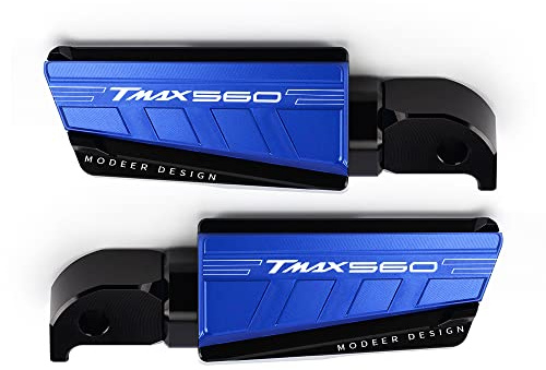 Modeer Pour Tmax 560 Tmax560 Tech Max toutes les années Repose-pieds arrière passager Repose-pieds Tmax 560 techmax techmaxtmax560 accessoires (bleu)