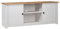 homiuse TV-Schrank Weiß 120x40x50 cm Massivholz Panama-Kiefer Kommode Sideboard Lowboard Tv Board Tv Lowboard Fernsehtisch Fernsehschrank Tv Kommode Industrial MöBel Retro-Design 2 Türen&2 Fächern