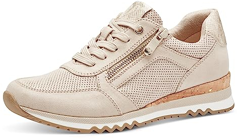 MARCO TOZZI sneaker da donna piatte e vegane per il tempo libero color beige (dune comb) 39 EU