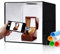 STN Fotobox 25cm Faltbare Fotostudio 96 LEDs Dimmbare Lichtbox mit 6 Hintergründe