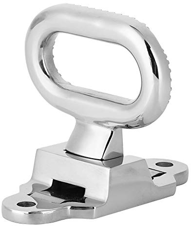 Marchepied pliable en acier inoxydable de qualité marine pour bateau, remorque, camping-car, bus + mât pliable en acier inoxydable argenté