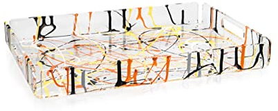 Web Convenienza Vassoio di Design in Plexiglass - Jamesvassoio Piccolo Multicolor - Vassoio Cucina e Soggiorno, Ufficio Studio Piccolo