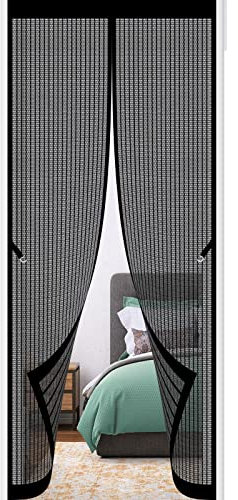 Magnetica Zanzariera 50 x 50 cm Zanzariera Porta Finestra Tenda Anti Zanzare Insetti Traspirante Zanzariere per Legno, Ferro, Porte in Alluminio, Nero