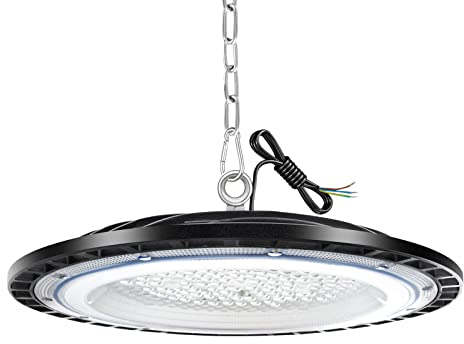 ZXICH 300W UFO LED High Bay Light, Hallenstrahler 45000LM, 6000K Kaltweiß UFO LED Werkstattlampe, IP65 Wasserdichte Industrielampe High Bay Licht für Fabriken,Garage,Lagerhaus (1 Pack, 300W)