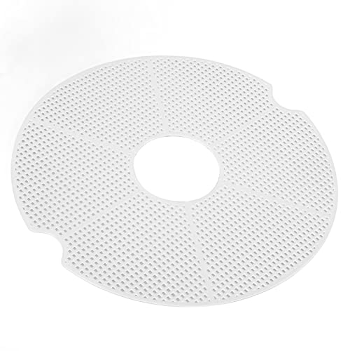 Silicone Dehydrator Sheets, Round Food Dehydrator Mesh Mat Reusable Fruit Roll Sheets Compatible with FD660 Fruit Dryer, White
