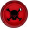 Ted Miller Innovation Aschenbecher aus Milchglas, 10,8 x 3,2 cm (roter Totenkopf)