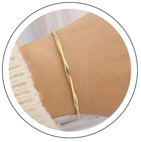 Yienate Einzigartiges Goldenes Offenes Armreifarmband Indischer Bollywood Twist Strukturierter Armreif Möbius Twist Armband Vintage Armbänder Schmuck Für Frauen Und Mädchen