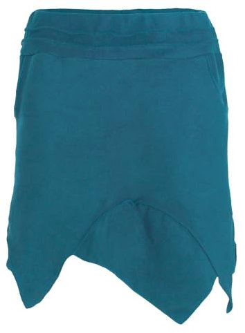 Vishes - Alternative Bekleidung - Thermorock Warmer Damen Winterrock kurz Zipfelrock aus ECO-Fleece türkis 40-42